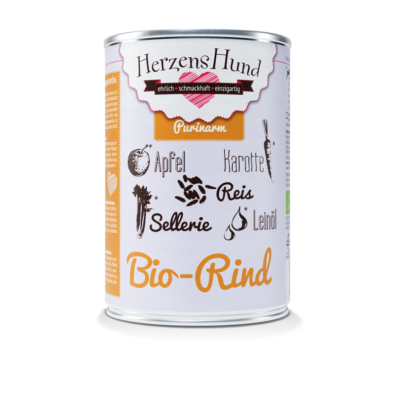Bio-Rind mit Apfel - purinarm